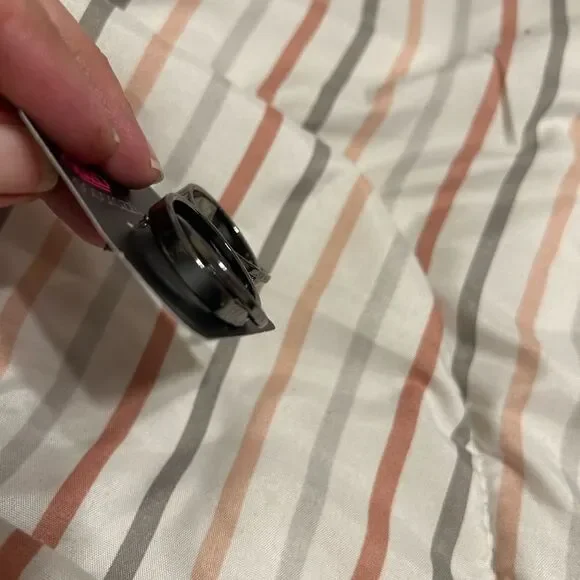 Paparazzi Black Hoop Earrings - Picture 5 of 14